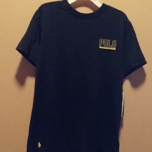 Polo by Ralph Lauren Black Tee with Yellow Logo